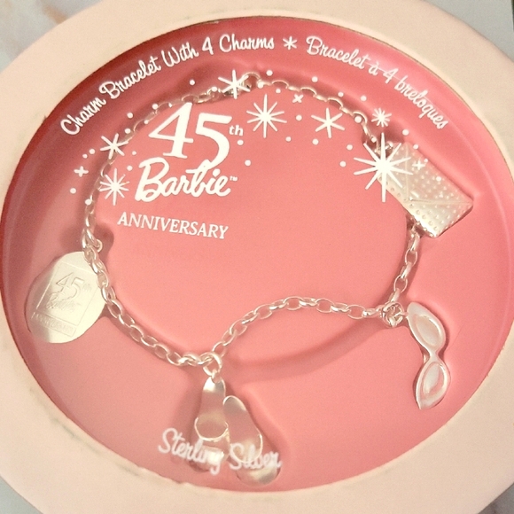 Barbie 45th Anniversary Sterling Silver Charm Bracelet - Picture 1 of 9